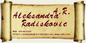 Aleksandra Radišković vizit kartica